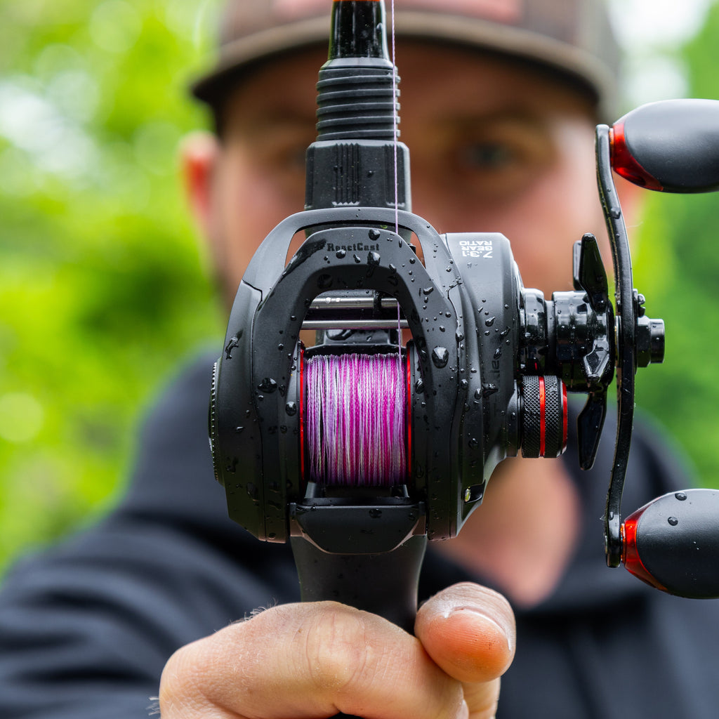 Reaction Tackle Braided Fishing Line - Pink Camo