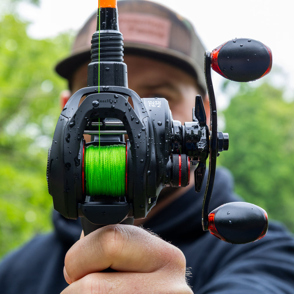 Reaction Tackle Braided Fishing Line - NO FADE Hi Vis Green