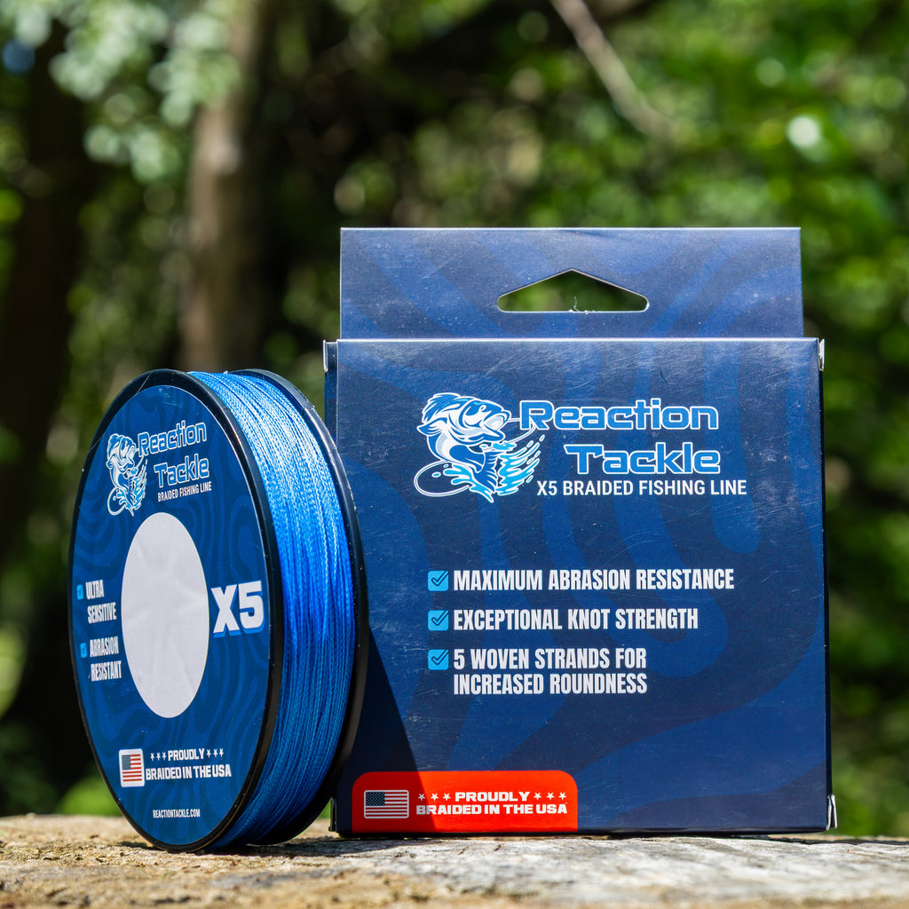 Reaction Tackle BRAIDED IN THE USA Fishing Line- X5