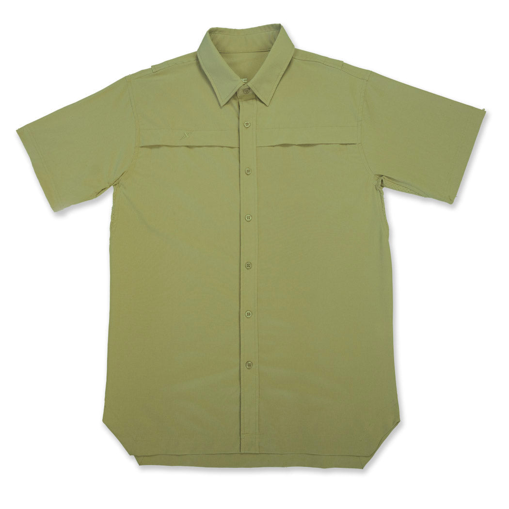 Men's Short Sleeve Solid Lifestyle Button Down w/ REPEL-X