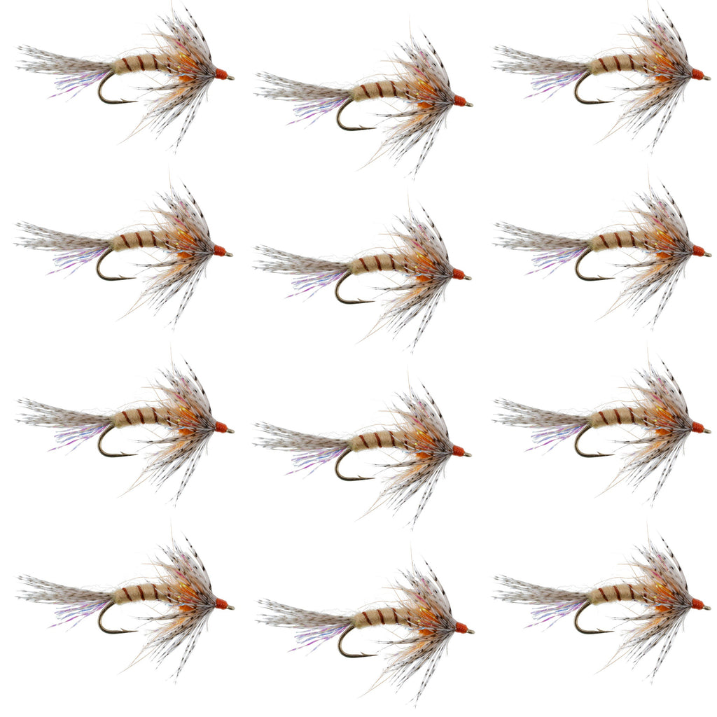 Orange Shakey Bealy Fall Soft Hackle Wet Fly - 1 Dozen Flies Hook Size 10