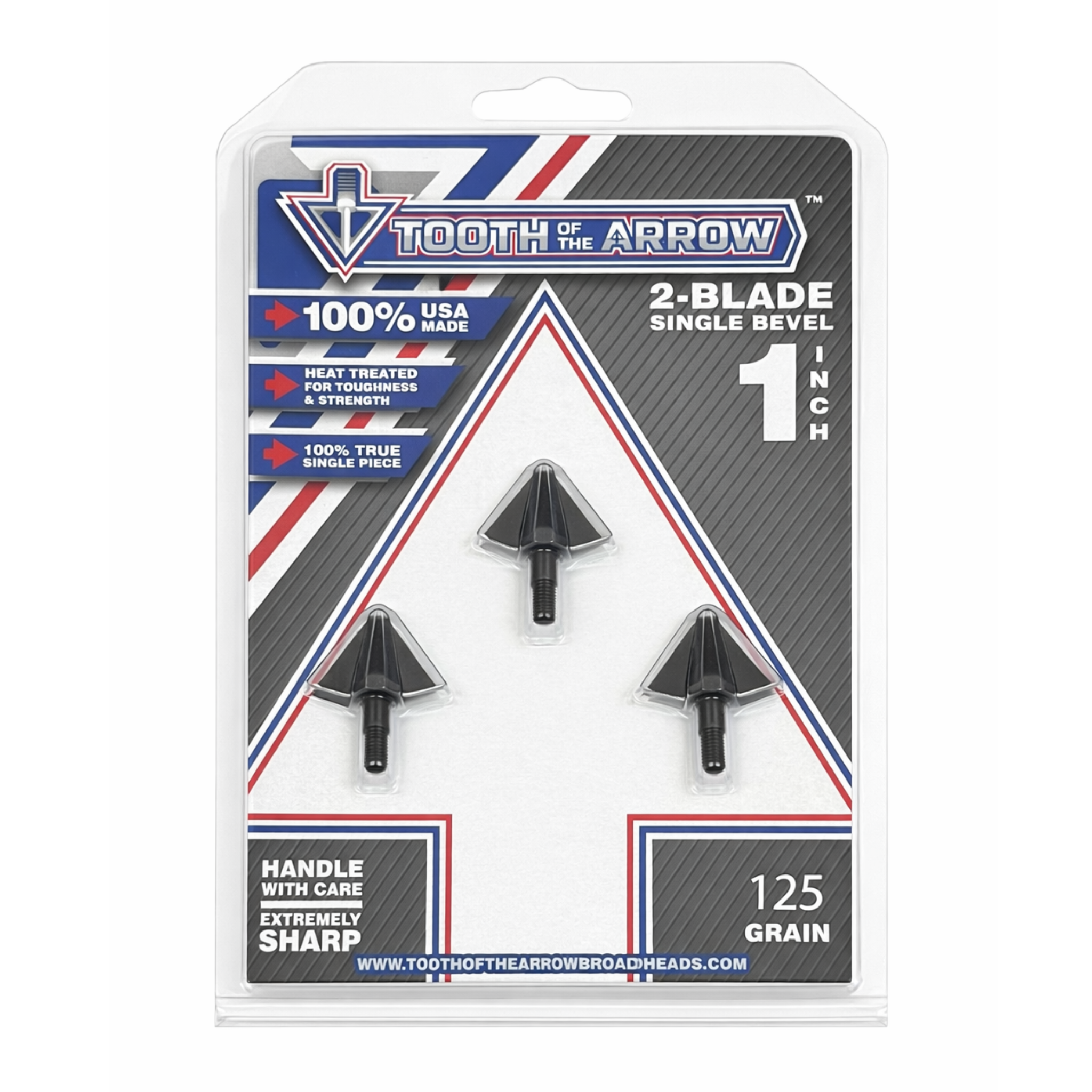 TOTA | 125 grain broadhead | 1-inch single bevel | fixed blade