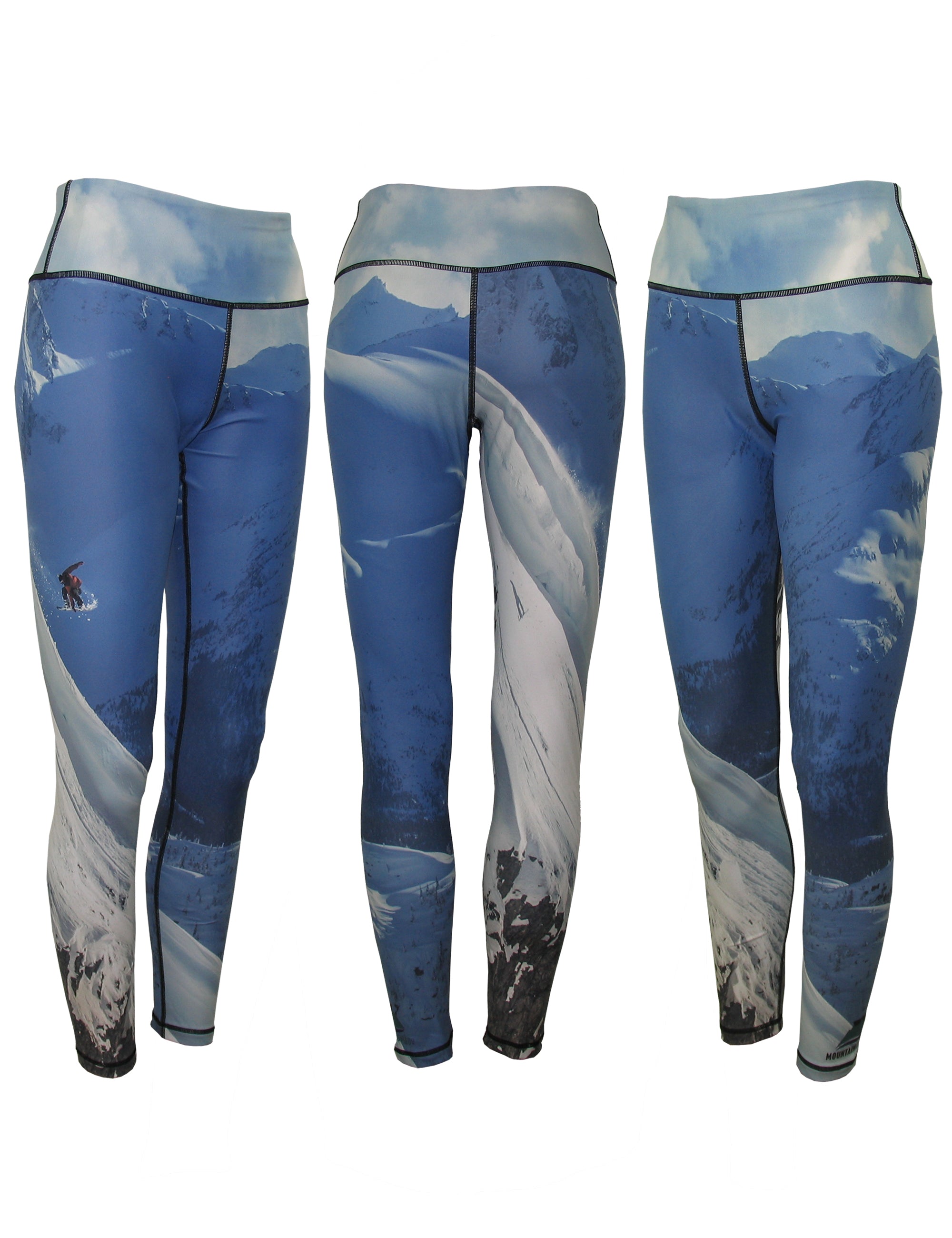 Snowboarder#2 Mountain Print Patterned All Sport Leggings
