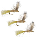 3 Pack Sparkle Dun Callibaetis Mayfly Flies Hook size 16