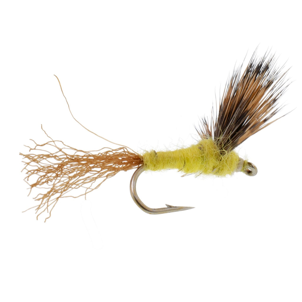 Sparkle Dun Pale Morning Dun PMD Yellow Body Mayfly 12 Flies Hook size 18