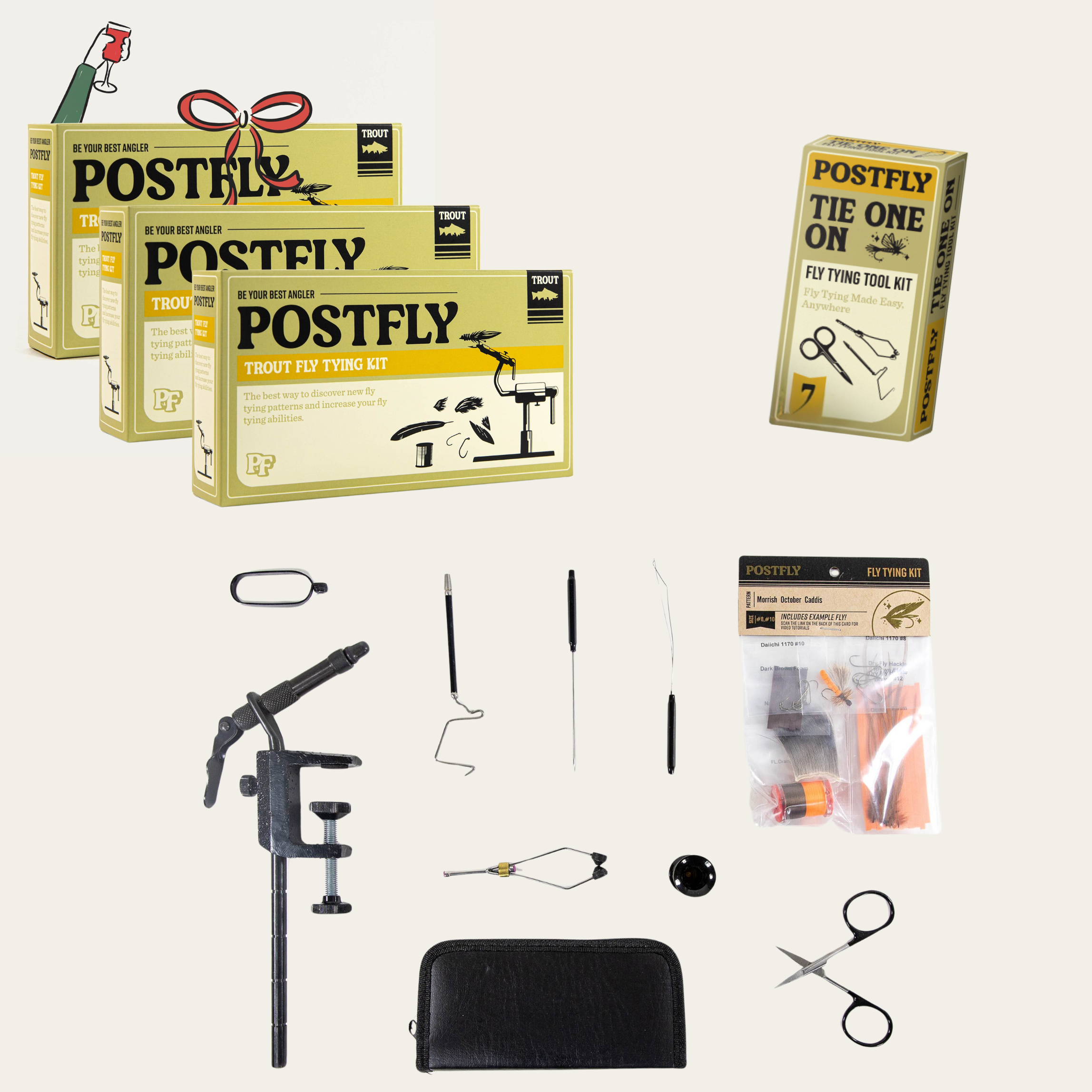 Trout Fly Tying Kit Box
