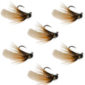 Tungsten Bead Cream Mop Fly Tactical Jig Czech Euro Nymph Barbless - 6 Flies Size 14