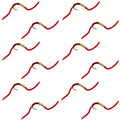 San Juan Triple Tungsten Bead Power Worm  Red V-Rib - 12 Flies Size 6