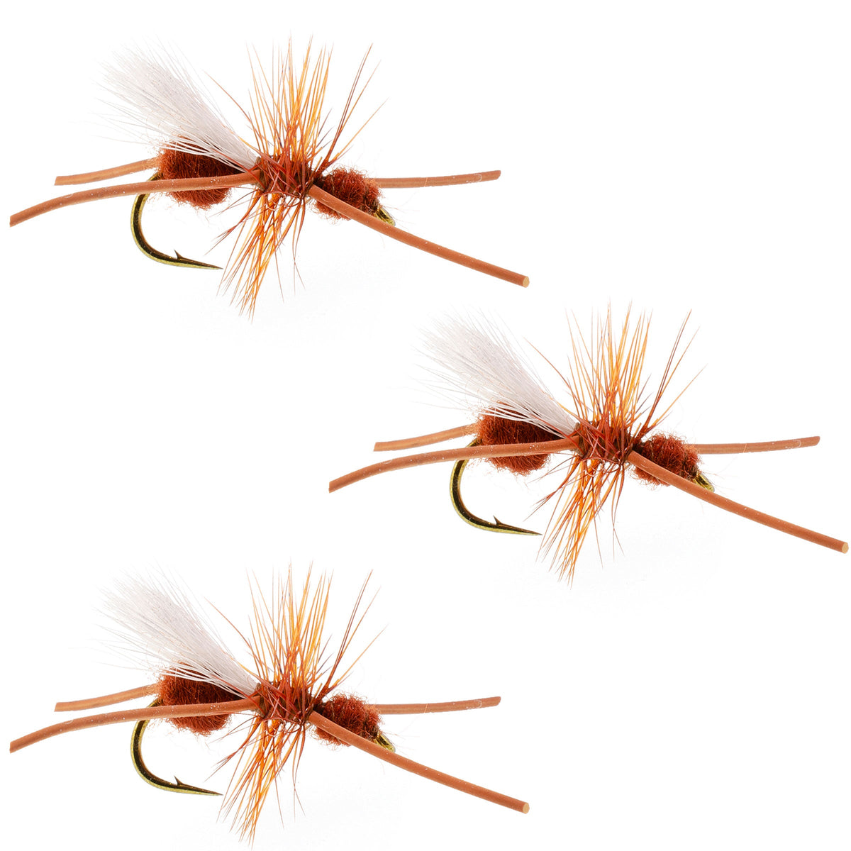 3 Pack Turcks Tarantula Yellow Terrestrial Dry Fly - Size 12