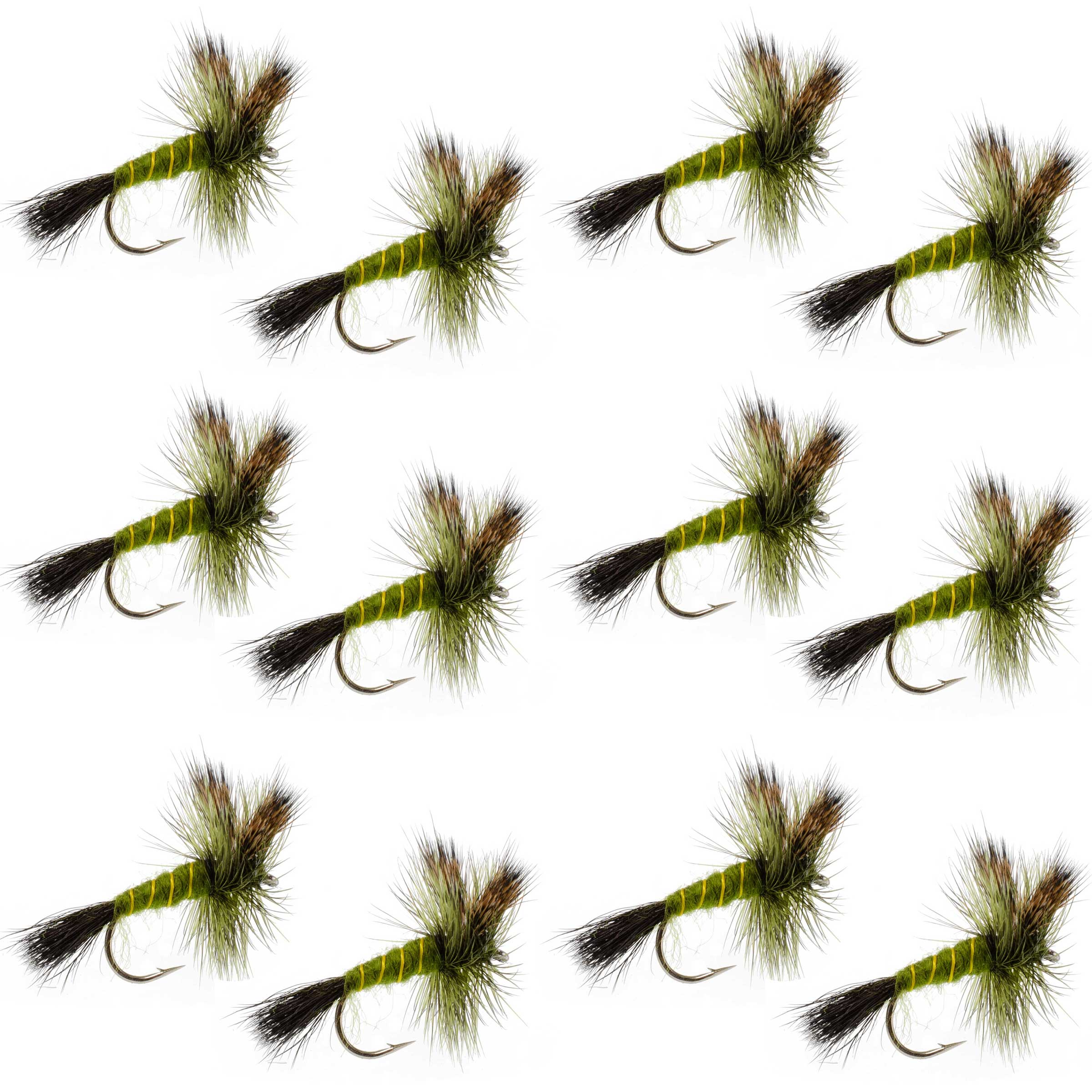 Western Green Drake Dry Fly - 12 Flies Size 8