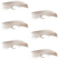 Galloup's Zoo Cougar White Streamer Fly - 6 Flies Size 4