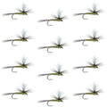 Barbless Parachute Blue Winged Olive BWO Dry Fly - 12 Flies Size 14