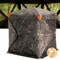 Hunting Blind, 270° See Through Ground Blind, 1-2 Person Pop Up Deer Blind for Hunting with Carrying Bag, Portable Resilient Hunting Tent, 3 Horizontal Windows for Turkey and Deer Hunting