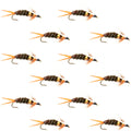 Double Bead Prince Nymph Fly Fishing Flies - 12 Flies Hook Size 8