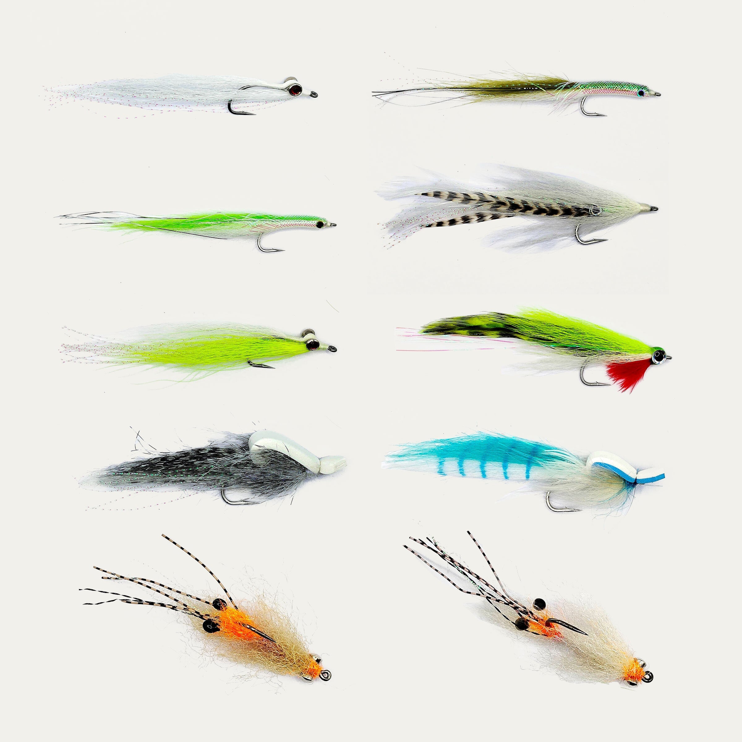 First Cast Beginner Saltwater Fly Assortment - 10 Flies