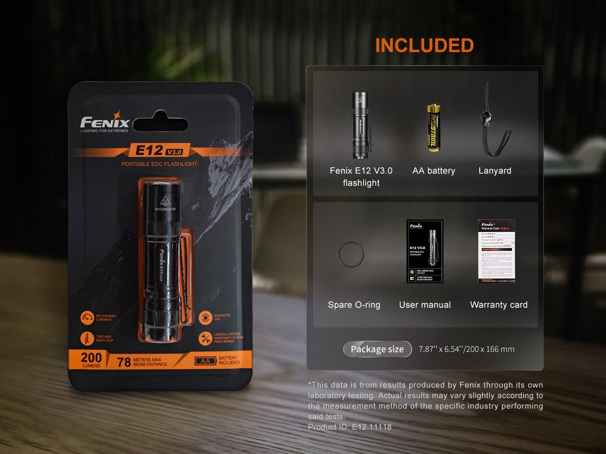 Fenix E12 V3 Pocket EDC AA Flashlight