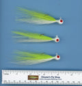 Bucktail Jigs 3 pak with Painted Heads & Eyes 1/8 oz 3 pack