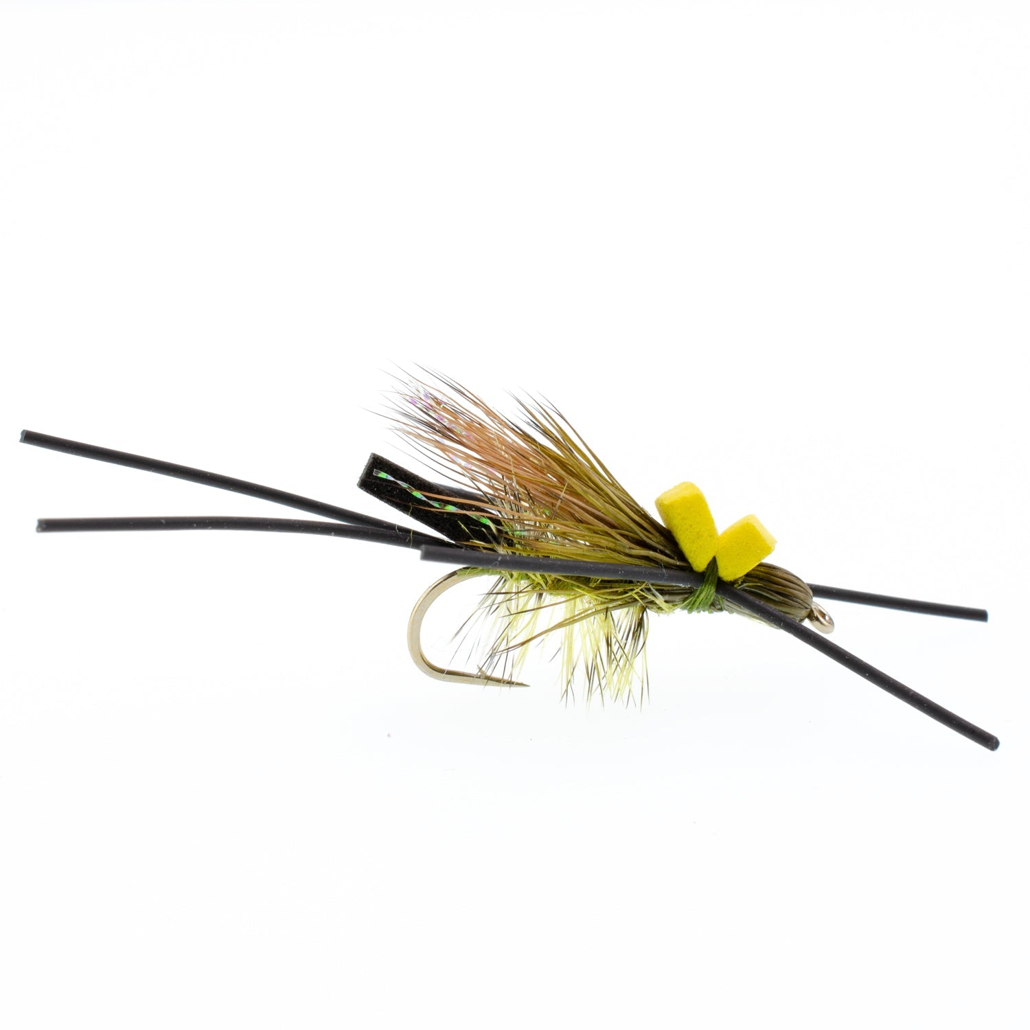 3 Pack Long Tail Skwala Stone - Squalla Stonefly Dry Fly - Hook Size 10