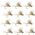 Tan X Caddis Emerging Caddis Adult Trout Dry Fly - 1 Dozen Flies Hook Size 14