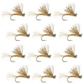 Tan X Caddis Emerging Caddis Adult Trout Dry Fly - 1 Dozen Flies Hook Size 18